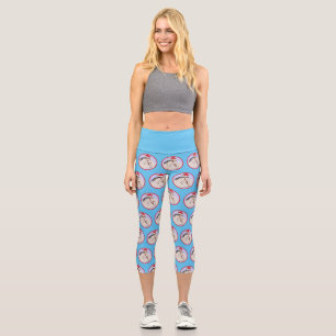 Leggings Capri Feliz caballo navideño