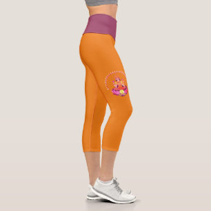 Leggings Capri Feliz Diwali - Deepalavi Diosa Lakshmi 1