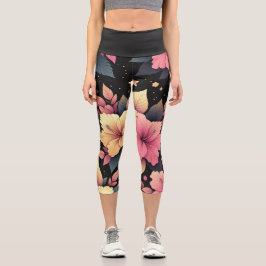 Leggings Capri Feliz Hibiscus