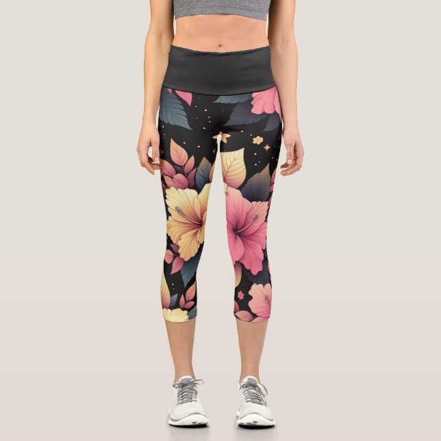 Leggings Capri Feliz Hibiscus (Anverso)