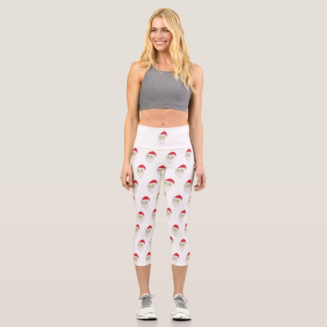 Leggings Capri Feliz Navidad Santa (Anverso)