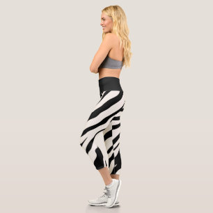 Leggings Capri Fiebre de cebra del Reino Unido