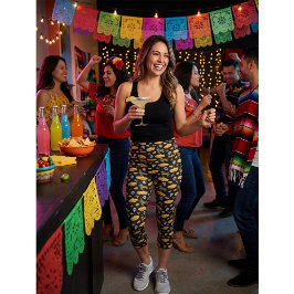 Leggings Capri Fiesta Mexicana y Día de Muertos 