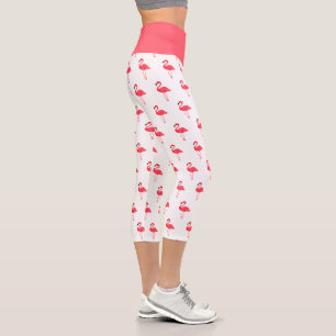 Leggings Capri Flamingo rosa ilustrado