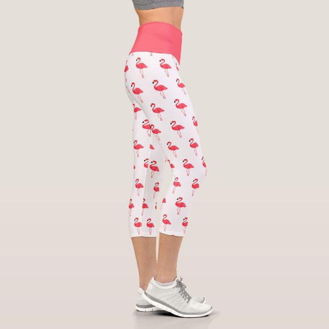 Leggings Capri Flamingo rosa ilustrado (Derecha)