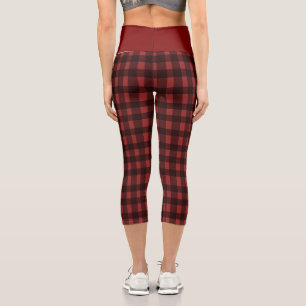 Leggings Capri Flannel & fizz invierno rojo y negro pl Bridal Sho