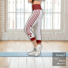 Leggings Capri Flechas rojas en blanco