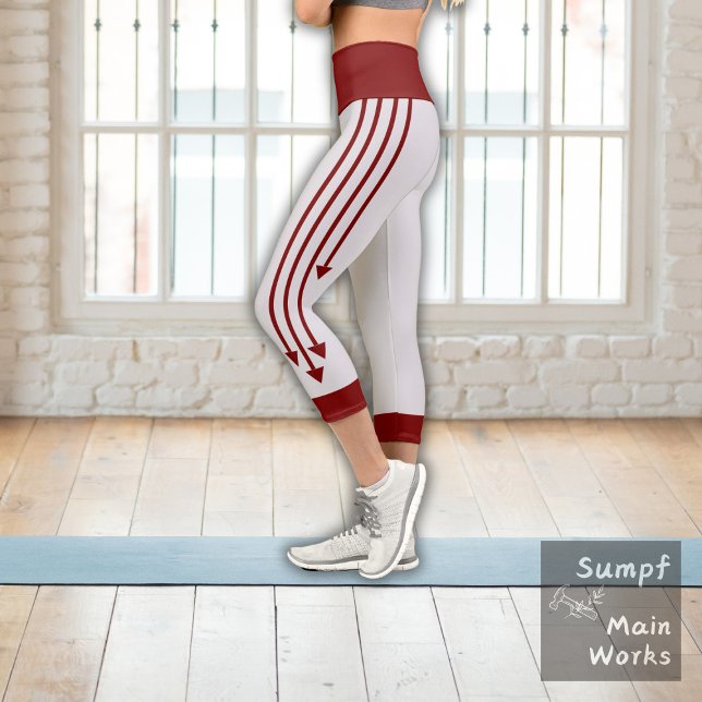Leggings Capri Flechas rojas en blanco (Subido por el creador)
