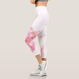 Leggings Capri Flor de cerezo rosa