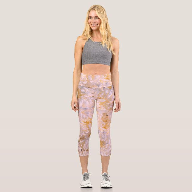 Leggings Capri flor de crisantemo (Anverso)