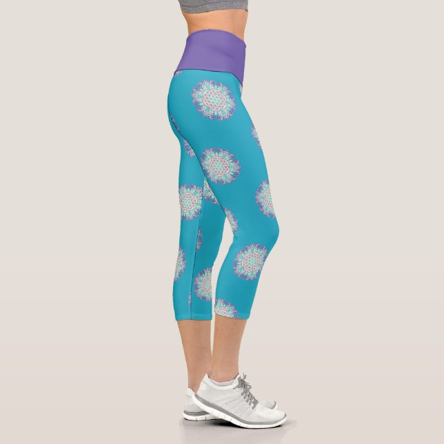 Leggings Capri Flor de la Vida - Mandala Hindú 2 (Derecha)