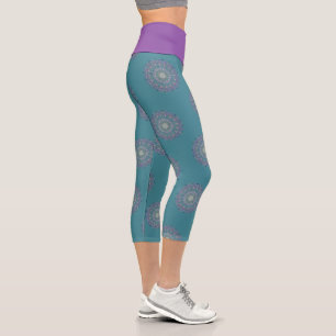 Leggings Capri Flor De Vida - Mandala Estilo India 1