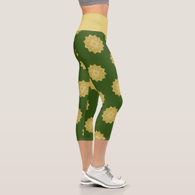 Leggings Capri Flor de vida - Mandala india 4 (Derecha)