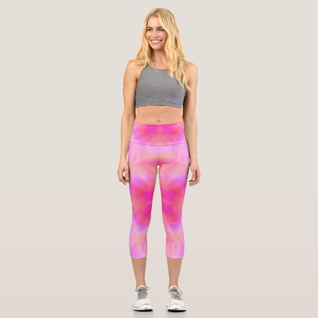 Leggings Capri Flor rosa (Anverso)