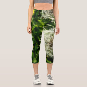 Leggings Capri Flor y cabeza de semilla de Dandelion