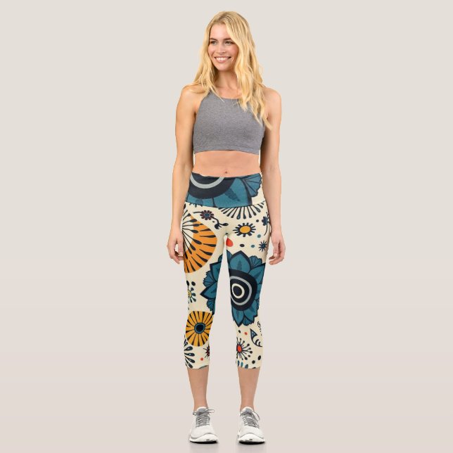 Leggings Capri Floral (Anverso)