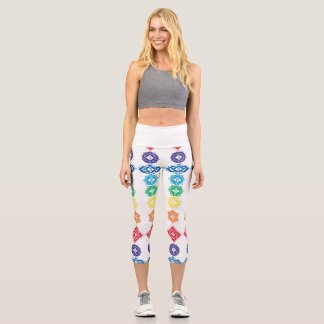 Leggings Capri Floral 7 Chakras