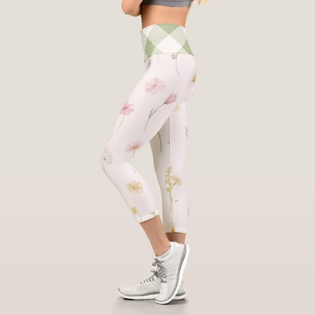 Leggings Capri Floral Blanco (Izquierda)