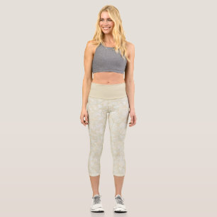 Leggings Capri Floral crema
