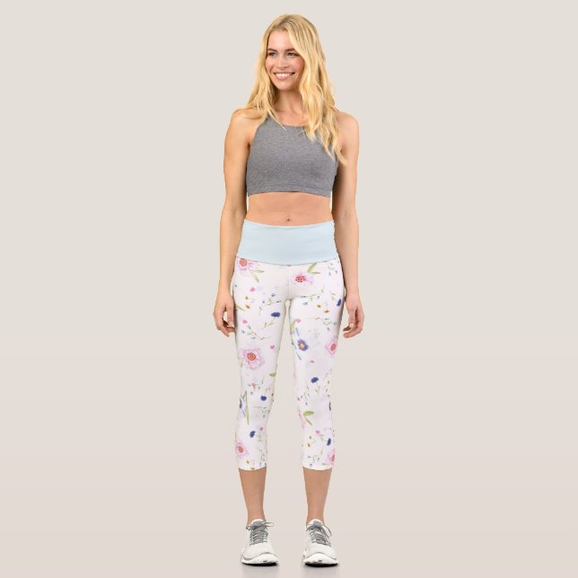Leggings Capri Floral Delicada (Anverso)