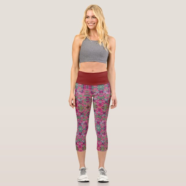 Leggings Capri Floral rosa (Anverso)