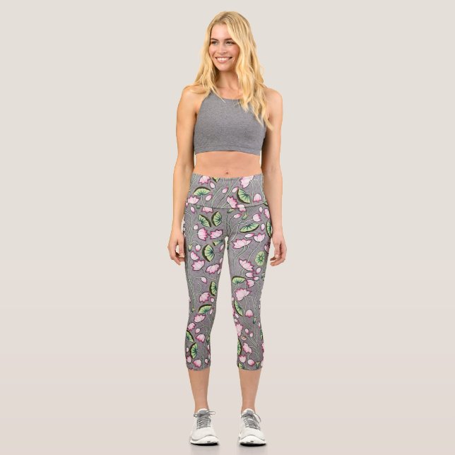 Leggings Capri Florals (Anverso)