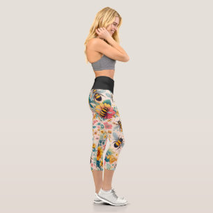 Leggings Capri Florecientes florecimiento