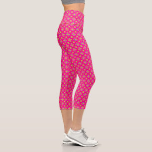 Leggings Capri Flores artdeco en estilo retro