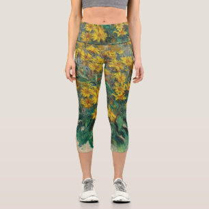 Leggings Capri Flores de alcachofa de Jerusalén por Claude Monet