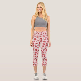 Leggings Capri Flores de amapola