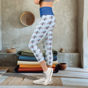 Leggings Capri Flores de la Primavera de Jay Azul
