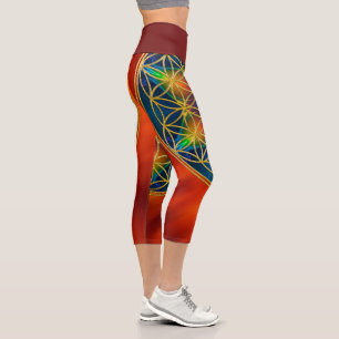 Leggings Capri FLORES DE LA VIDA - Florecimiento fractal 1