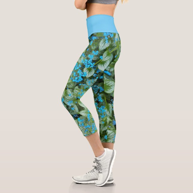 Leggings Capri Flores de Little Blue Brunnera Floral (Izquierda)