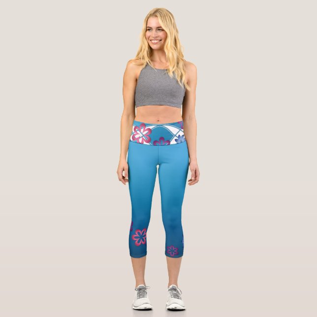 Leggings Capri Flores de primavera (Anverso)