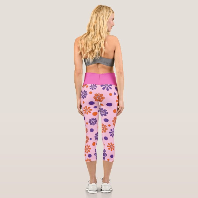 Leggings Capri Flores dulces y Rosas encantadoras (Reverso)