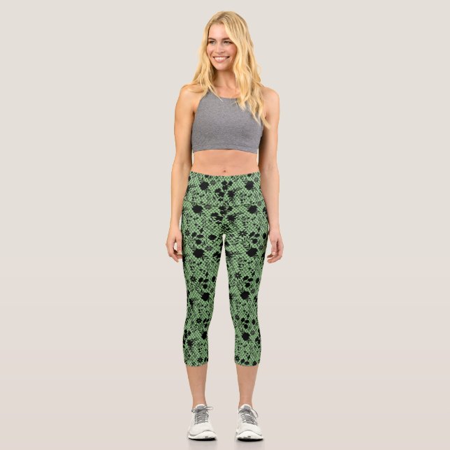 Leggings Capri Flores en neto 01.wx4 verde BG (Anverso)