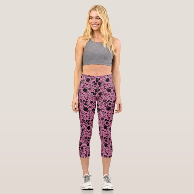 Leggings Capri Flores en red 01.wx4 BG rosa (Anverso)