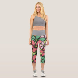 Leggings Capri Flores Felices Hippies