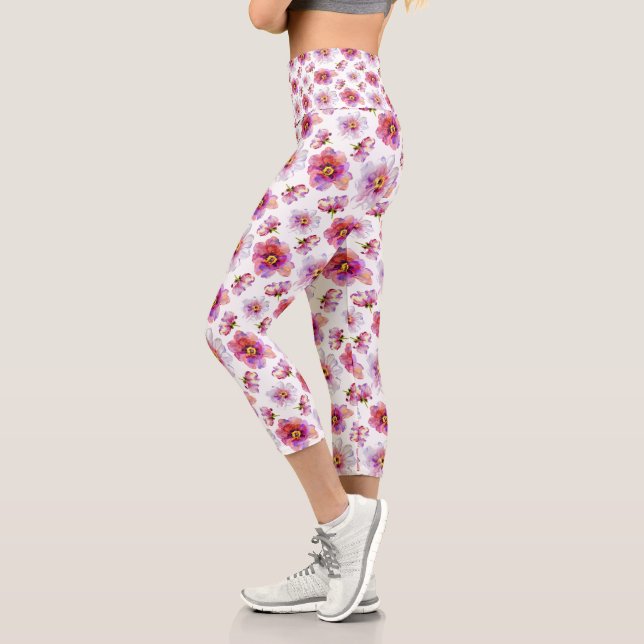 Leggings Capri Flores rosas (Izquierda)