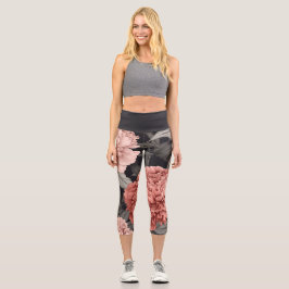 Leggings Capri Flores Rosas Bonitas
