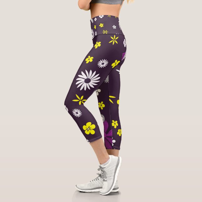 Leggings Capri Flores | Zazzle_Growshop. (Izquierda)
