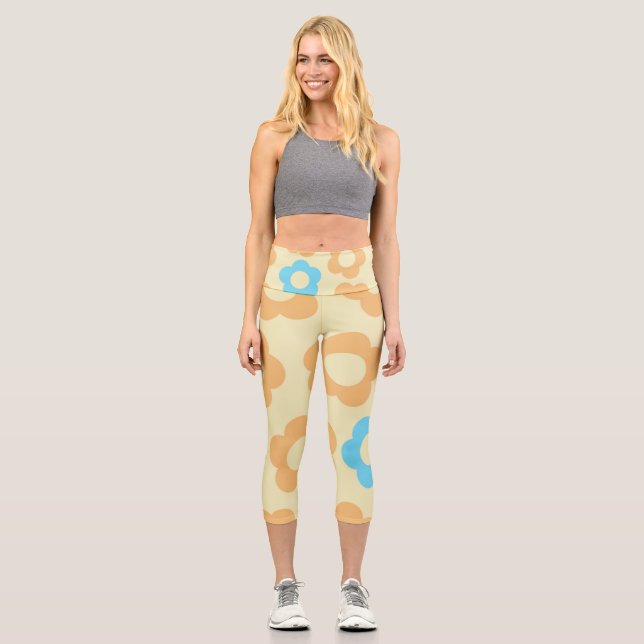 Leggings Capri Flores | Zazzle_Growshop. (Anverso)