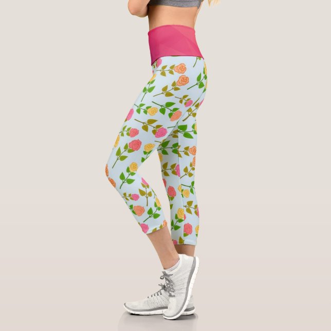 Leggings Capri Flores | Zazzle_Growshop. (Izquierda)