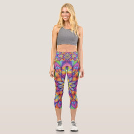 Leggings Capri Flower of Love