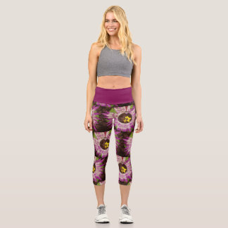 Leggings Capri flower picture capri