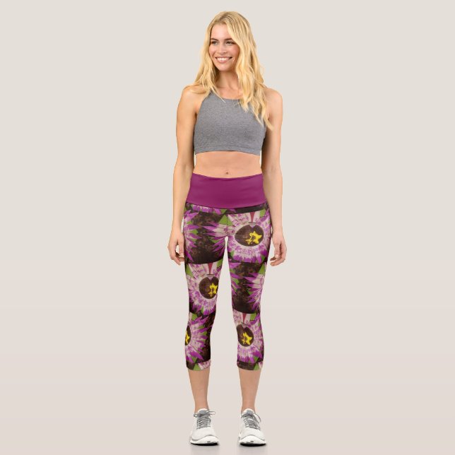 Leggings Capri flower picture capri (Anverso)