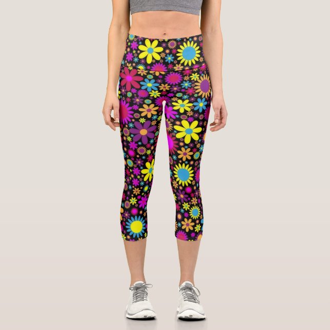 Leggings Capri Flower Power (Anverso)