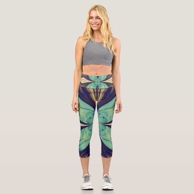 Leggings Capri Flutterby en Azul (Anverso)