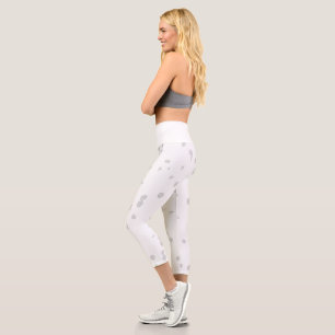 Leggings Capri fondo blanco con muchos puntos pequeños