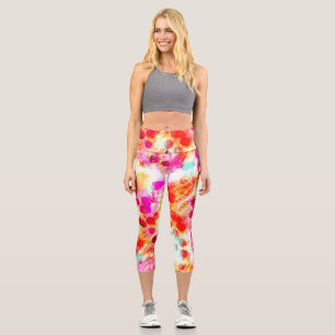 Leggings Capri Fondo de textura de punto de color de forma gruesa